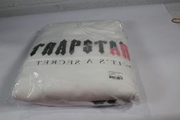Trapstar Decoded Hooded Short Set White/Pink Size L.