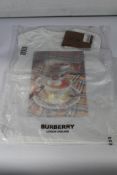 A Burberry Teacup Print T-Shirt, Children's, Size 6 YRS. As New.