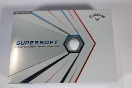 Six boxes of twelve as new Callaway Supersoft Golf Balls - White.