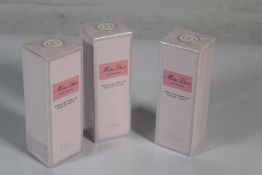 Three Miss Dior Rose N' Roses Perle De Parfum Roller-Pearl (3 x 20ml).