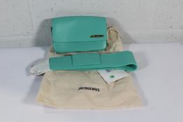 Jacquemus Le Carinu Logo-Plaque Shoulder Bag in Turquoise. One Size. As New.
