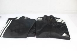 Adidas Essentials 3 Stripe Black/White Tracksuit GK651 Size UK 46/48.