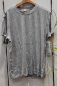 Four Lululemon All Yours Tee, Grey, Size 4 x 8 (Please Note Security Tags Attached).