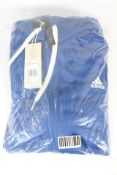An as new Adidas Ribbed Aeroready Tracksuit in Blue/Blue, Size UK XL (4065415680434)