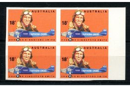 Australia 1976 18c Kingsford Smith, imperf block of 4, u/m. SG660a