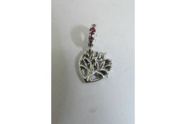 Pandora Unisex Sterling silver Cubic Zirconia Pendant Only - 799153C01