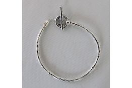 Pandora Icons T-bar snake link bracelet (599082C00-17)