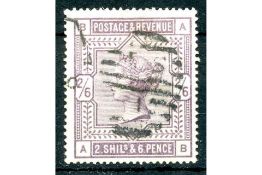 GB 1883-84 2/6d Lilac / white ppr, fine used. SG178