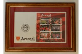 Framed Arsenal Stamp Card - Grenada 2001