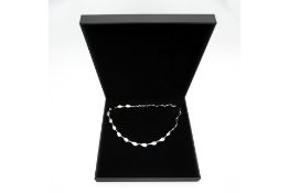 Silver Twisted Petal Accent Necklace