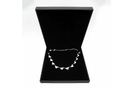 Silver Twisted Petal Necklace