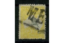 Australia 1920 5/- Grey & deep-yellow, good used, creased. SG42b