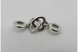Pandora Women’s Sterling Silver Linked Hearts Charm (799538C01)