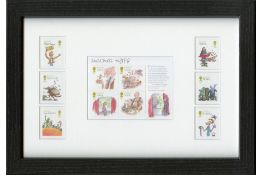 Royal Mail 2012 Roald Dahls Stamp & m/s Framed Edition