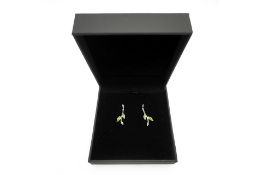Silver and Peridot Earrings