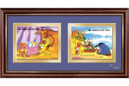 Winnie the Pooh Stamp Sheet Pair - Framed
