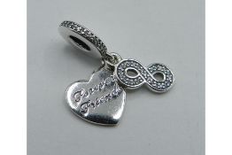 Pandora Moments Forever Friends Heart Charm (791948CZ)