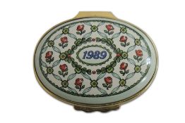 Halcyon Days 1989 A Year to Remember Enamel Box