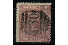 1867-81 5/- Rose, plate 2, used with Valparaiso ‘C30’ duplex. SGZ88