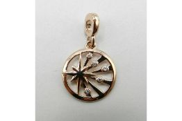 Pandora Women’s Rose Gold Cubic Zirconia Me Charm, Rose Gold, 16mm (789676C01)