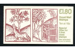 GB 1986 £1.80 Garden path, cyl. B13 bklt, corrected. Scarce. SGFU3B