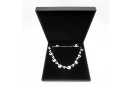 Silver Twisted Teardrop Necklace