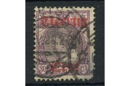 Netherlands 1919 40c on 30c Surcharge, no dot to 'i' of 'veertig' variety, cds used, damaged. SG234a