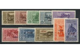 Dodecanese Is 1932 Garibaldi postage set for Calino, lightly mtd mint, minute gum tone. SG89-98