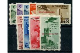 Dodecanese Is. 1934 Football Championships (postage & air) mtd mint, some minor faults. SG128-36