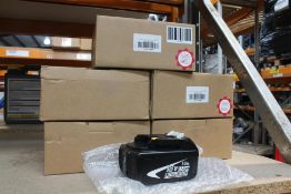 Five Packs of Two 18V 6.0Ah Lithium Ion Battery Packs RMA06L, Compatible with Makita.