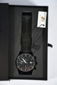 Six Zenn quartz watches in black.