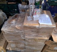 One Pallet of Miscellaneous to include Ice Cube Trays, Cocktail Shakers and Walking Stilts. As New.