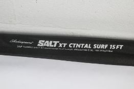 An as new Shakespeare Salt XT Continental 15ft 100-250g Surfcasting Rod, 043388478474.