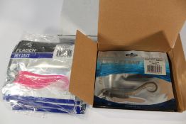 Twenty of each Fladen Long Tail Killies Lures Red/Gold 20-58100-02 and Black/Silver 20-58150-04 - As