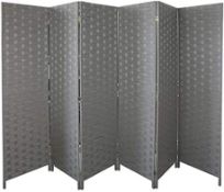 Enyaa Room Screen Privacy Divider in Grey (6-Panel).