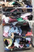 A large quantity of pre-owned clothing and related items.