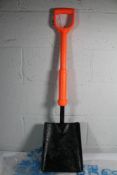Five Rhino Shox Insulated Square Mouth Shovels.