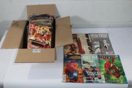 Approximately one hundred Comic Books