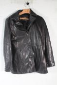 Andrew Marc Button-Up Leather Jacket, Women's - Bl