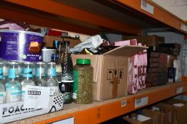 Shelf of Assorted Foods and Drinks to include Coff