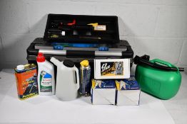 Large Toolbox Containing Motorcycle Tools and Cons