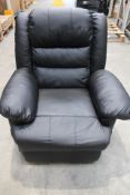 Reclining Armchair - Black - Pre-Owned (Some minor
