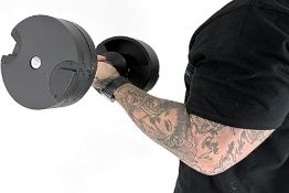 BrainGain 32kg Adjustable Dumbbell, 2-32kg. As New