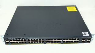 A pre-owned Cisco Catalyst 2960X-48LPS-L PoE Switch (P/N: WS-C2960X-48LPS-L).