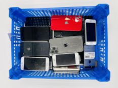 A quantity of assorted pre-owned Apple iPhones (All handsets account clear, many with faults/damage.