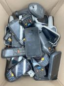Thirty assorted pre-owned mobile computer barcode scanners (Untested, sold as seen).