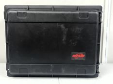 A pre-owned SKB Studio Flyer 2U Rack Case (key included) with a BlackMagic Design UltraStudio Monito