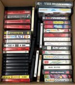 Forty five pre-owned Commodore 64/128 Game Cassettes (All items untested, sold as seen).