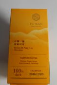 Ten 45g bars of Fu Wan Taiwan #1 Ping Tung Chocolate (100% dark, Exp: 04/09/2024).