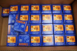 Fifty boxed as new Timken Tapered Roller Bearings 13889-20629.